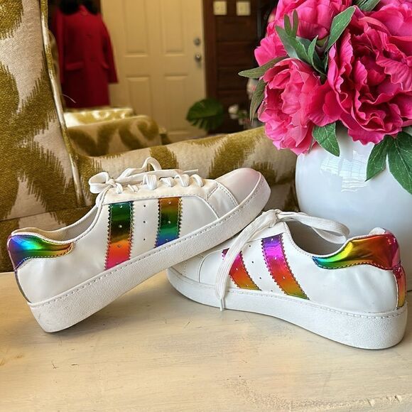 Red Dress Boutique Rainbow Sneakers - Picture 3 of 7